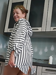 Sexy Gilf Iris In Dress Shirt and Pantyhose